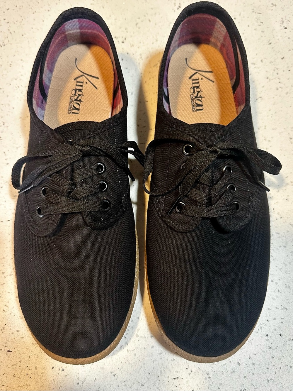 Kingston Black Canvas Lace-Up Sneakers for Men